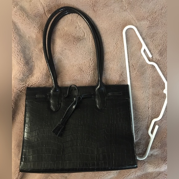 Black Mexx crocodile embossed shoulder bag - Picture 2 of 8